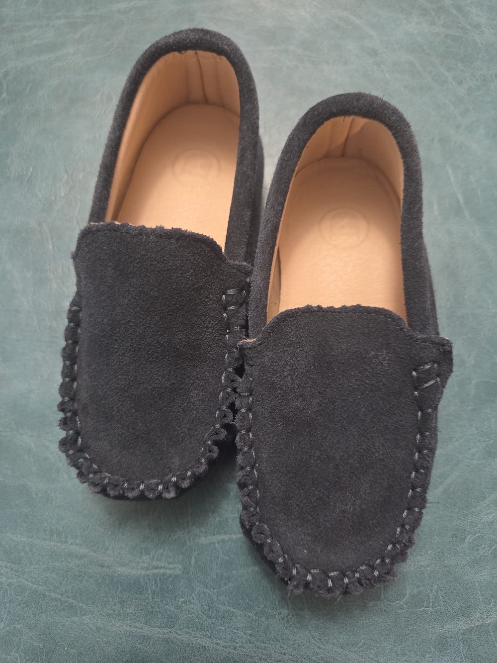 Toddler Navy Suede Moccasin Loafers